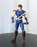 Jonathan Joestar figure from JoJo's Bizarre Adventure, full front view of the collectible statue in his blue outfit holding a sword
