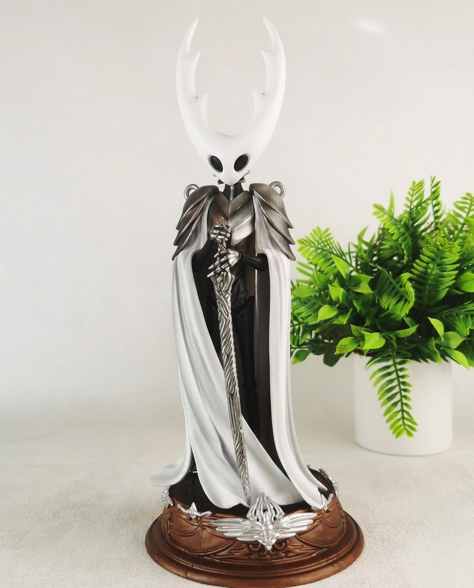 Pure Vessel Hollow Knight figure, full front view of the 30cm 1/8 scale collectible statue on its wooden base