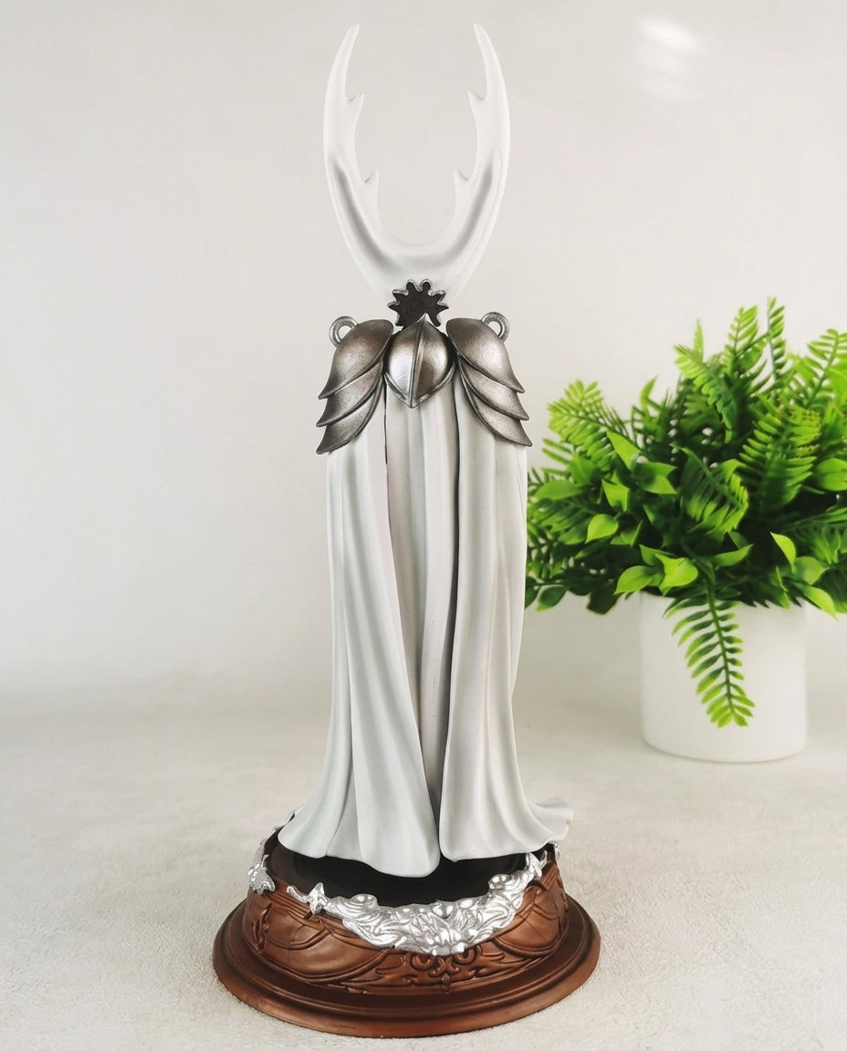 Pure Vessel figure on its wooden display base, seen from the back angle view of the 1/8 scale Hollow Knight collectible statue