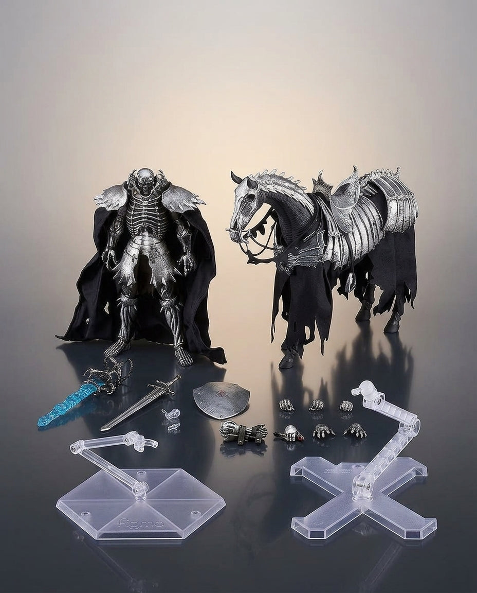 Skull Knight Berserk Figure Mounted Sword Raised Pose