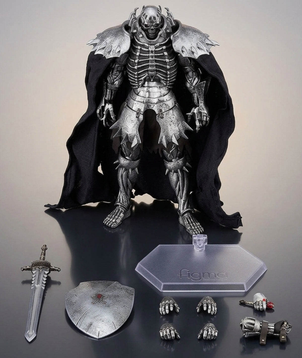 Skull Knight Figurine Accessories Swords Shield Base Set