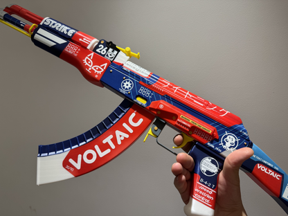 AK-47 Bloodsport CS2 replica side profile showing cs2 real life ak replica counter strike cosplay prop
