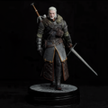 Geralt Witcher Statue Back Full View