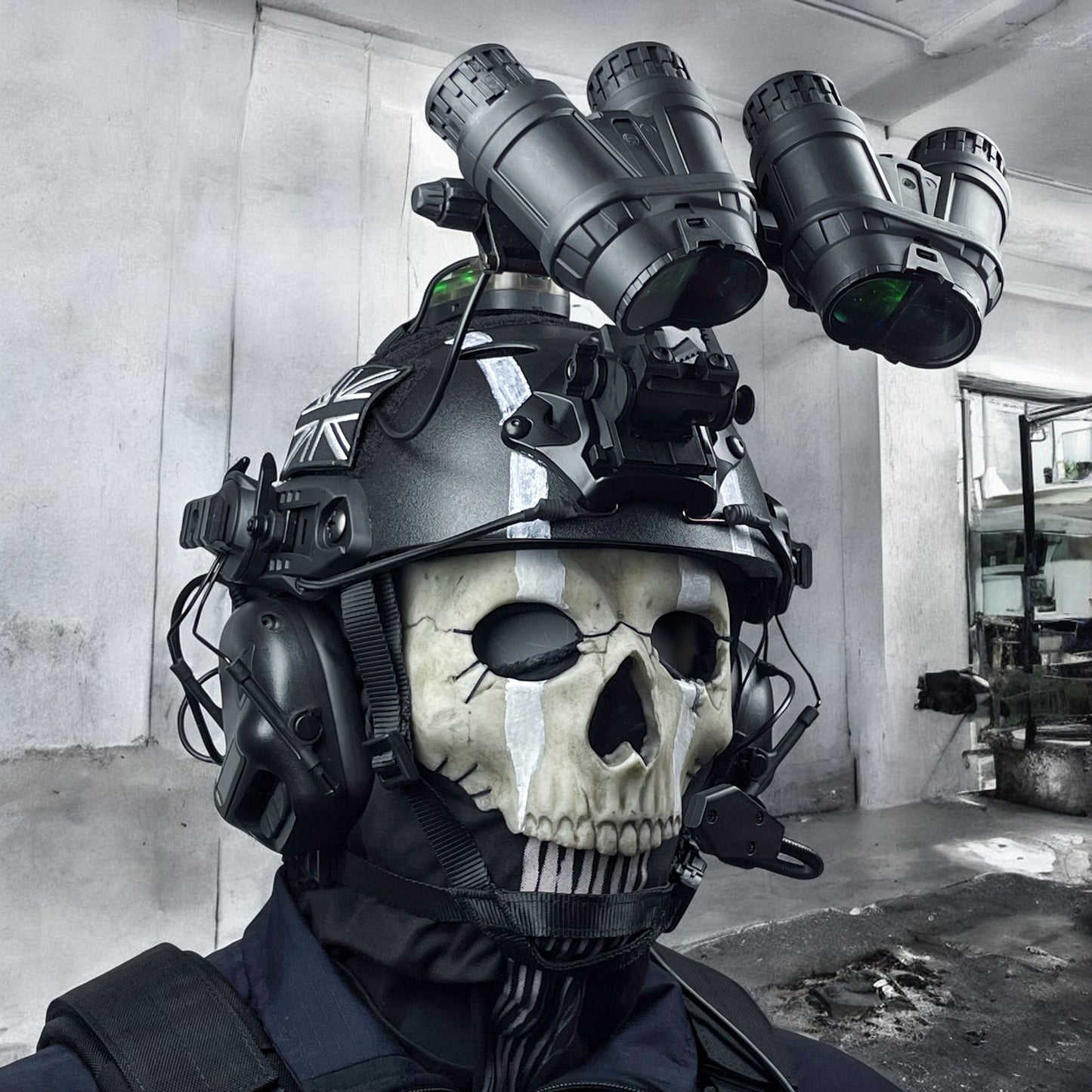 Ghost Tactical Helmet MW2 Cosplay COD Modern Warfare 2 Ghost Riley NVG Helmet Skull Operator Cosplay Prop