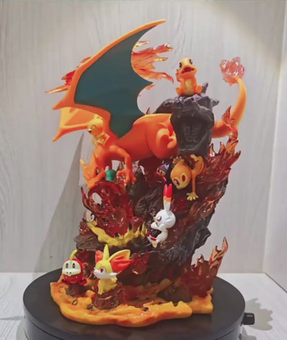 Fire Dragon Flame Statue