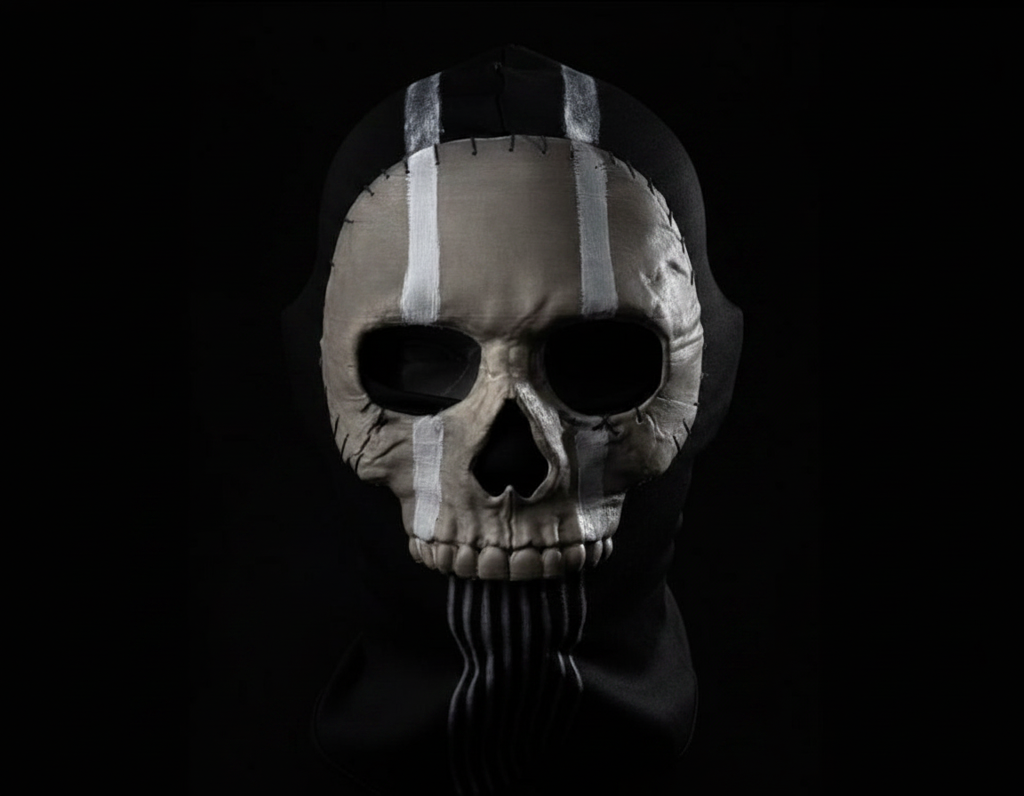 Ghost Skull Mask MW2 Cosplay COD MW2 Ghost Riley Balaclava 3D Printed Skull Face Mask