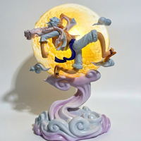 Luffy Gear 5 LED Lamp One Piece Figure Night Light Sun God Luffy Anime Room Decor One Piece Collector Lamp Gift