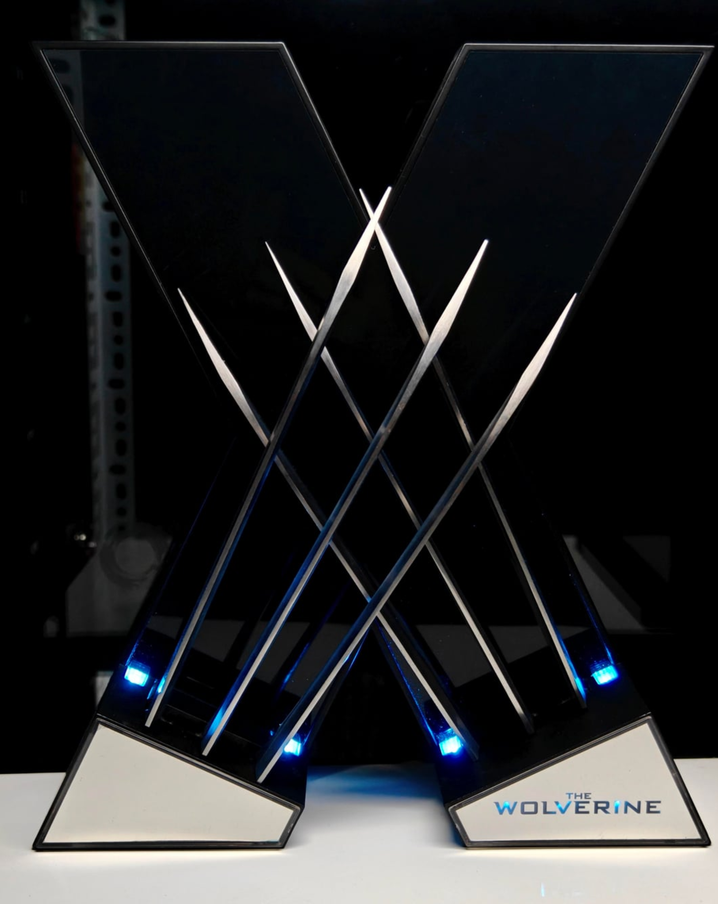 Wolverine Claws LED Display Stand Lit Up